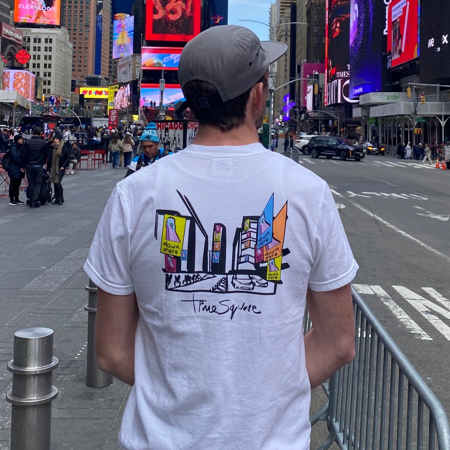 downstate original times square BACK print short sleeve tee