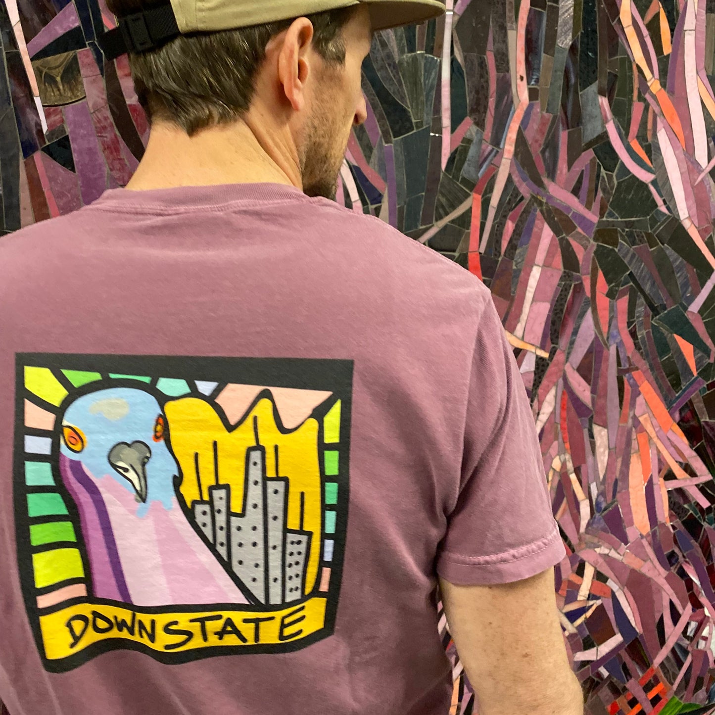 downstate original cityscape BACK print short sleeve tee