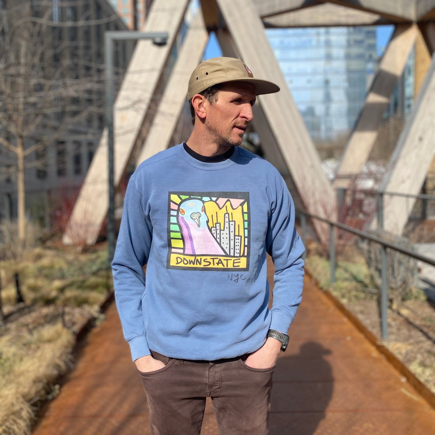 downstate cityscape sweatshirt