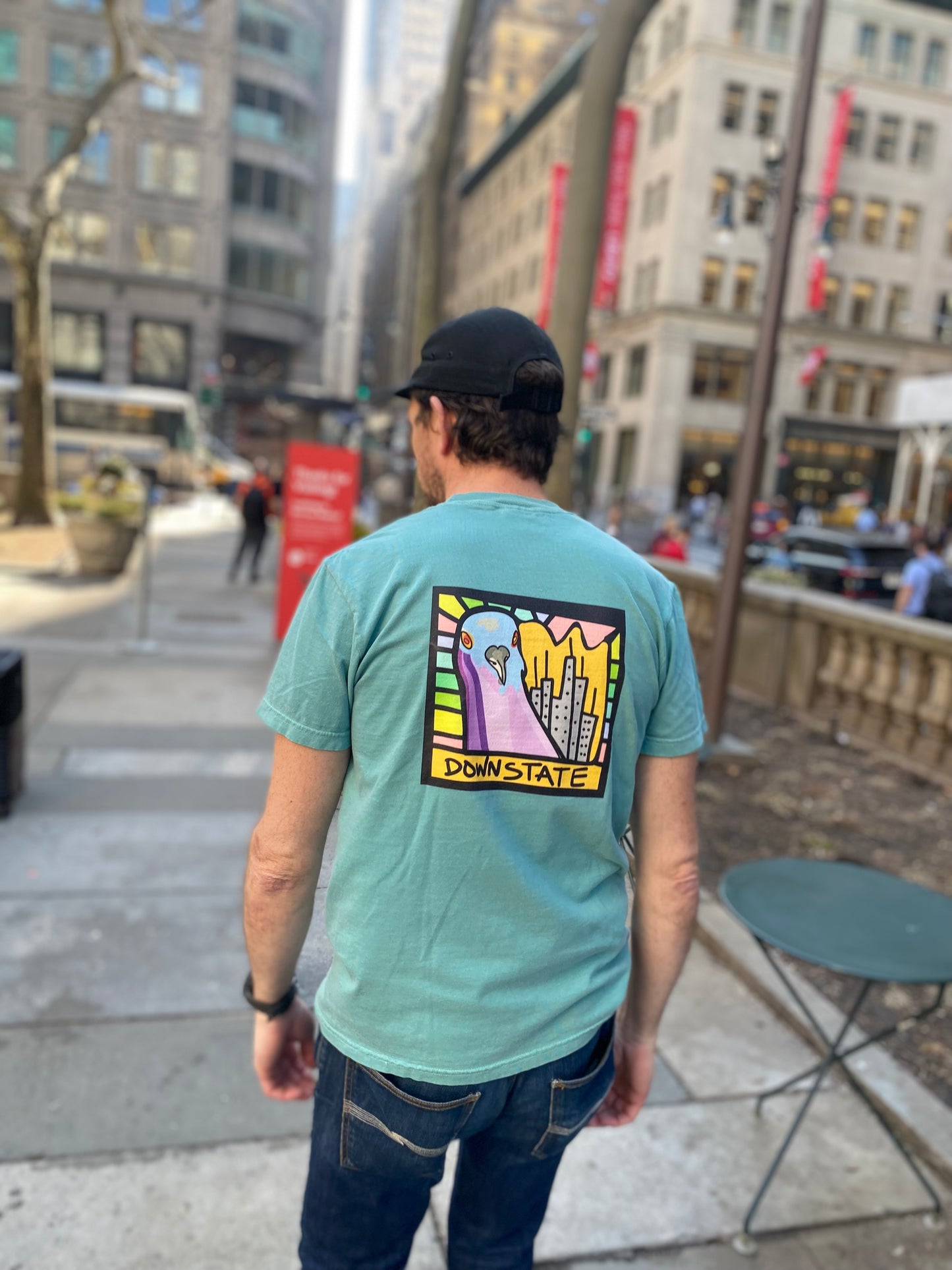 downstate original cityscape BACK print short sleeve tee