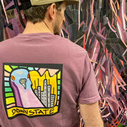 downstate original cityscape BACK print short sleeve tee
