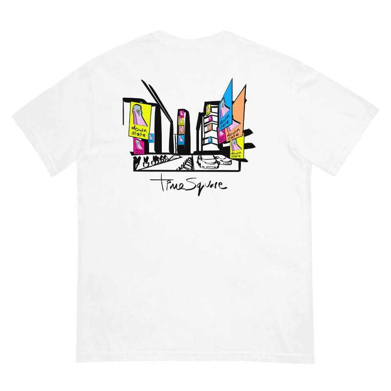 downstate original times square BACK print short sleeve tee