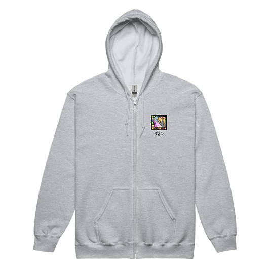 downstate cityscape zip hoodie
