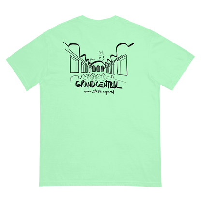 downstate grand central BACK print short sleeve tee