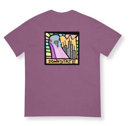 downstate original cityscape BACK print short sleeve tee