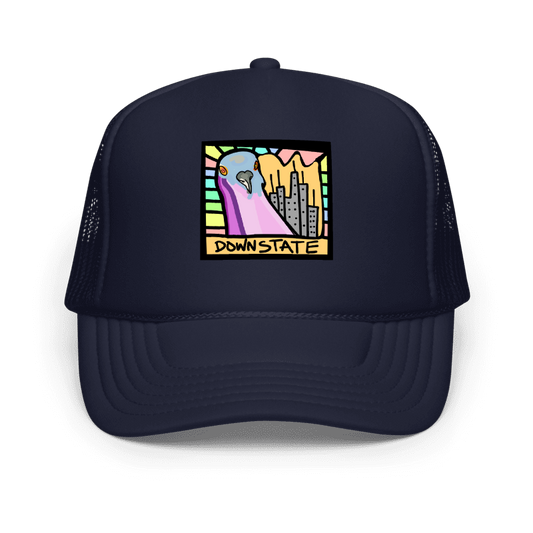 downstate cityscape trucker hat