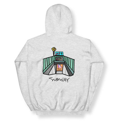 downstate apparel BACK print subway hoodie