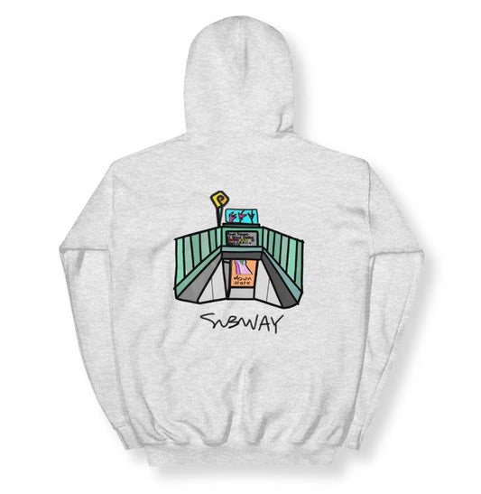 downstate apparel BACK print subway hoodie