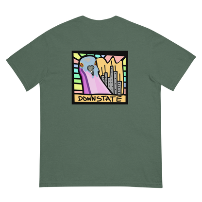 NYC Cityscape Back Print Tee - Blue Spruce