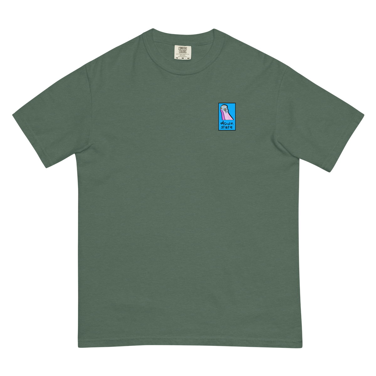 NYC Cityscape Back Print Tee - Blue Spruce