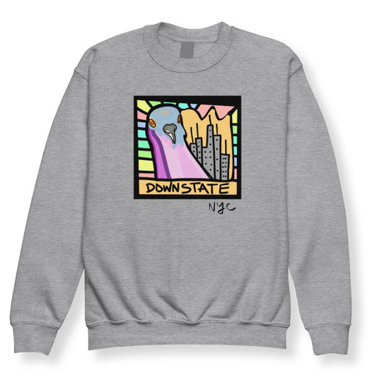 downstate cityscape youth crew neck sweatshirt