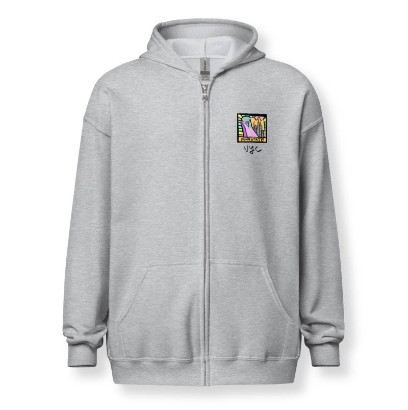 downstate cityscape zip hoodie