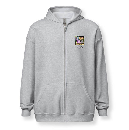 downstate cityscape zip hoodie